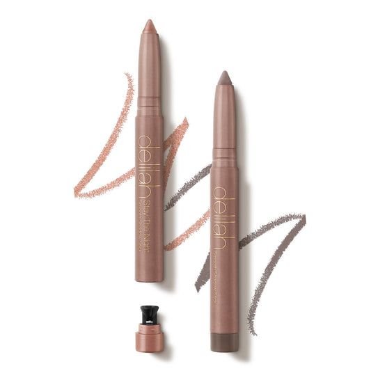 Enhance Brown Eyes Copper Beech and Soft Slate | Delilah